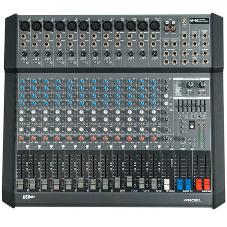 Proel M16USB 16-Channel Stereo Mixer