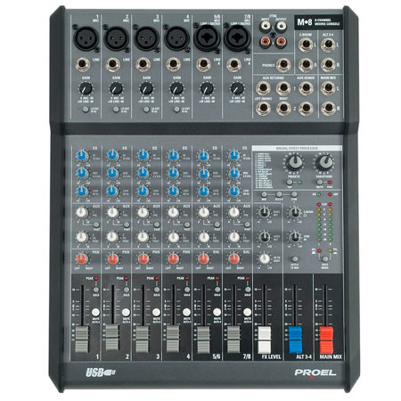Proel M8USB 8 Channels Mixer