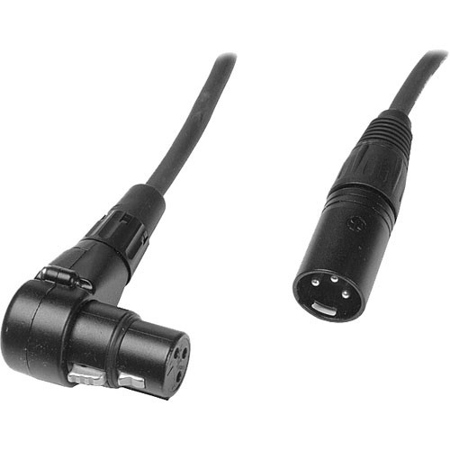 Pro Co Sound MasterMike XLR Male to XLR Angled Female Lo-z Microphone Cable, 10'