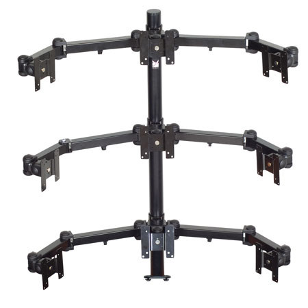 Premier Mounts MM-AE429 3 Triple Display Arms on 4