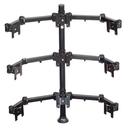 Premier Mounts MM-AH429 3 Triple Display Arms on 4
