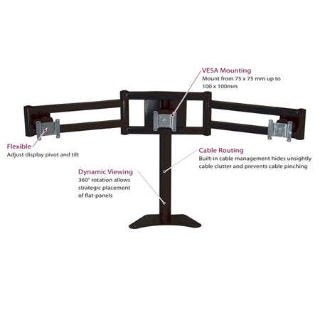 Premier Mounts MMT Multi-Monitor Mount with Table Adapter