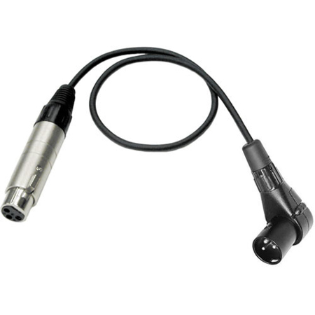 Pro Co Sound MasterMike XLR Angled Male to XLR Female Lo-z Microphone Cable, 10'