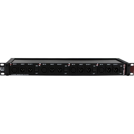 Pro Co Sound MS43A 4 Channel 3 Way Rack Mount Mic Splitter