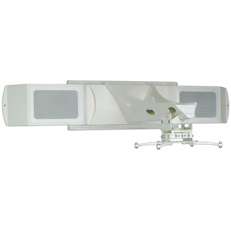 Premier Mounts UNI-STA-AUD Short Throw Projector Wall Mount with Audio, White