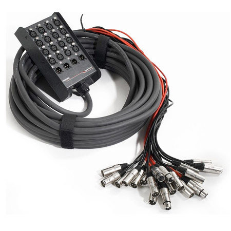Proel EBN1604 50' (15.24m) Cable with Metal Box, 16 XLR Inputs, 4 XLR Outputs