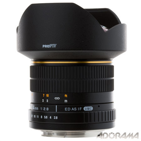 ProOPTIC 14mm f/2.8 Aspherical Lens for Canon EOS SLR