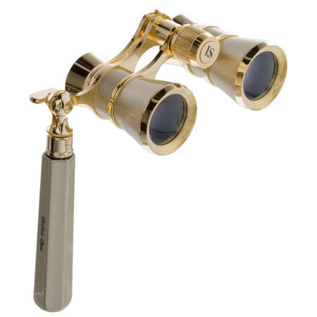 ProOPTIC 3x25 Iolanta Opera Binocular, Titanium/Gold