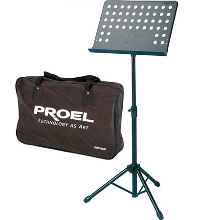 Proel RSM360M Professional Music Sheet Stand, Matt Black