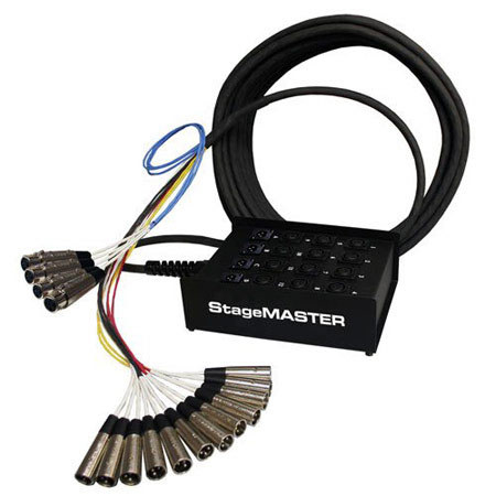 Pro Co Sound SMC1204FBX-50 50' StageMASTER 16 Channel Audio Snake Stagebox