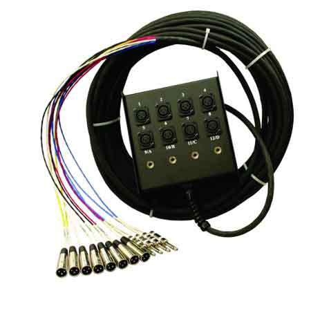 Pro Co Sound SMC0804FBQ-100 100' StageMASTER 12 Channel Audio Snake Stagebox