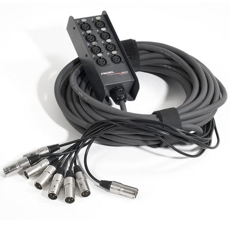 Proel EBN8 Stage Box, 8 XLR Inputs, 50 Feet Cable