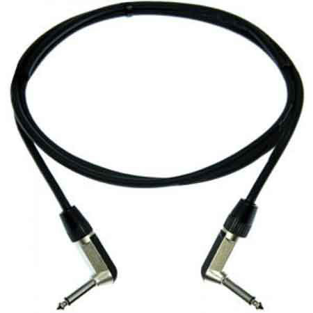 Pro Co Sound SEGLL-2 2' StageMASTER 24 AWG Instrument Cable, Right-Angle 1/4" Phone Plugs