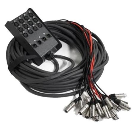 ProX XC-SB124XLR25 25' 12 XLR-F Input to 4 XLR-M Return Stage Box Snake
