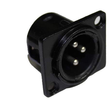 ProX XC-XLRM-PANEL Panel Mount XLR-3 PIN Male, Black