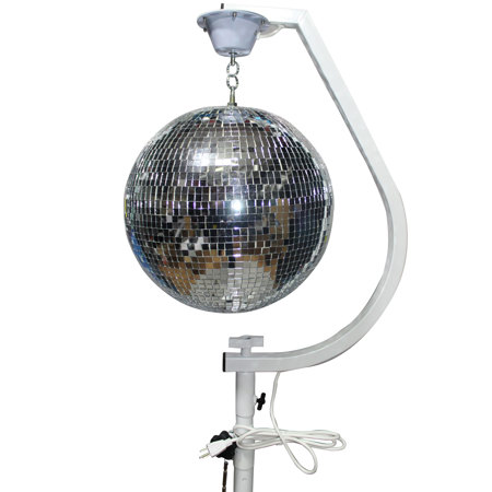 ProX X-MB16STAND 16" Mirror Ball Hook with 1 RPM Motor, White