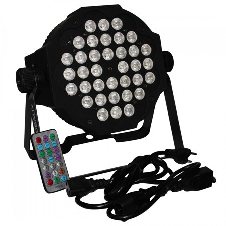 ProX X-PAR36RGBWA1W-B IRC Fusion RGBWA Par 36x 1W LED Slim Par, Black Housing