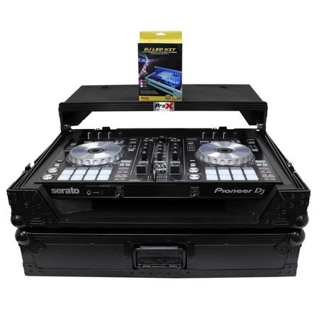 ProX XS-DDJSR2LT Case with Laptop Shelf for DDJ-SR2 Controller, LED Kit, Black