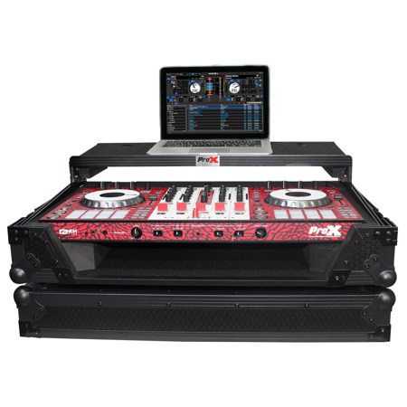ProX XS-DDJSX Case with Laptop Shelf for DDJ-SX Series, DDJ-RX Controller, Black