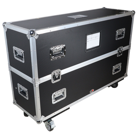 ProX XS-LCD4350W Adjustable Case with 4" Wheels for 2x 43"-50" LCD/LED/Plasma TV