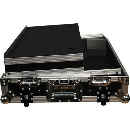 ProX XS-NS7IIIWLT Case, Laptop Shelf,Numark NS7II/NS7III Controller,Silver/Black