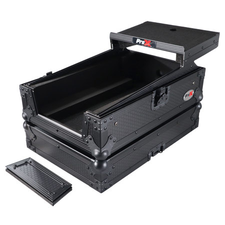 ProX XS-RANE72LTBL 11" Case, Laptop Shelf, Rane Seventy-Two DJ Mixer,Black/Black