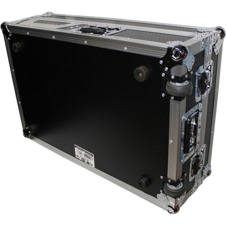 ProX XS-TMC1012W Case, Turntable in Battle Mode & 10"/12" Mixer, Silver/Black