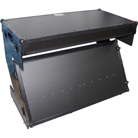 ProX XS-ZTABLEBL Z-Style DJ Table Flight Case, Handles and Wheels, Black/Black