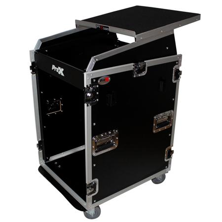 ProX T-16MRSS13ULT Flight Case with Laptop Shelf for 16U Rack x 13U Top Mixer