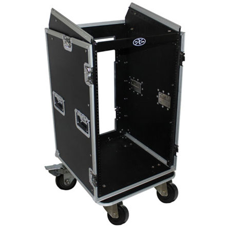 ProX T-18MRSS Flight Case with 4" Casters for 18U Rack x 10U Top Mixer DJ Combo