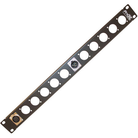 ProX 1U Rack Panel Punched 12 Connectors