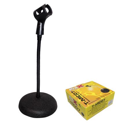 ProX T-MIC07 Gooseneck Desktop Microphone Stand with 6" Round Base