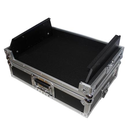 ProX X-19MIX7U ATA-300 Style 19" 7U Top Slant Rackmount Case with Removable Front Panel for Gemini CDM-4000 DJ Media Player, Silver on Black