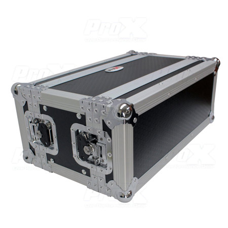 ProX X-4U7D 4U Deluxe Effects Dual Rail Rack Case with Handles, 7" Deep