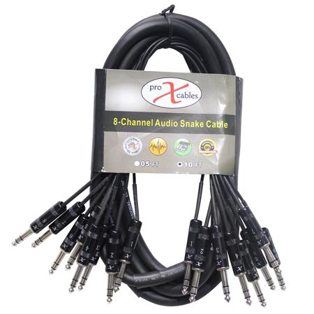 ProX XC-8TRS10 10' 8-Channel TRS-M to TRS-M Balanced Audio Snake Cable
