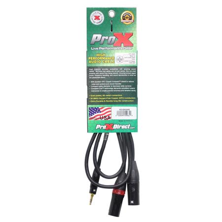 ProX XC-CMXM5 5' 1/8" (3.5mm) Mini TRS-M to Dual XLR3-M High Performance Audio Y Cable
