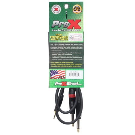ProX XC-MYP05 5' 1/8" (3.5mm) Mini-TRS to Dual TS-M Unbalanced Audio Y Cable