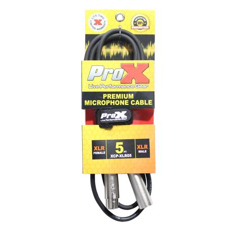 ProX Premium Series XCP-XLR05 5' XLR-F to XLR-M Balanced Audio Microphone Cable