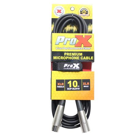 ProX Premium Series XCP-XLR10 10' XLR-F to XLR-M Balanced Audio Microphone Cable