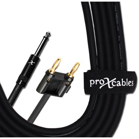 ProX XC-QB100 100' 12AWG 1/4" TS-M to Banana High Performance Speaker Cable