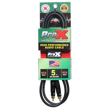 ProX XC-RCA05 5' RCA-M to RCA-M High Performance Audio Cable