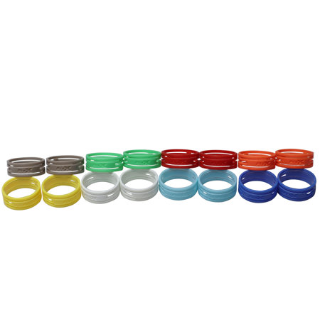 ProX XC-RINGPAK Color Ring Replacements for XLR Cables, 6-Pack