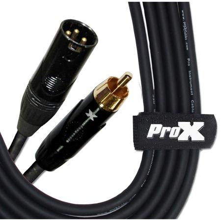 ProX XC-RXM25 25' RCA-M to XLR3-M Unbalanced High Performance Audio Cable