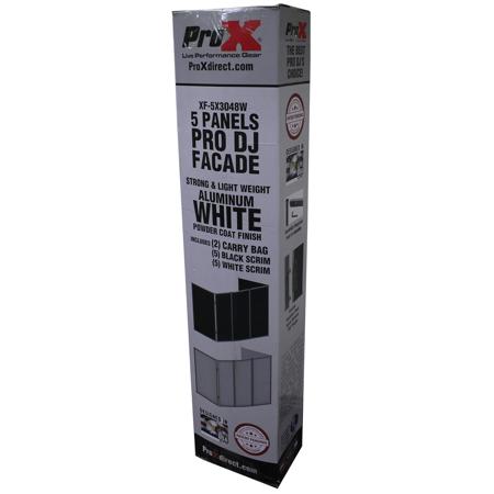 ProX XF-5X3048 5-Panel Pro DJ Facade, White Frame XF-5X3048W - Adorama
