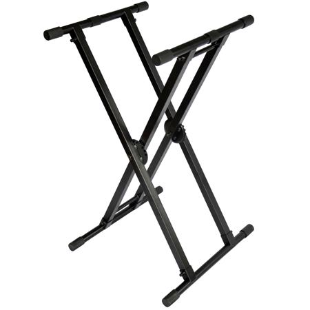 ProX X-KSD22 Double X-Style DJ Coffin/Keyboard Stand with Ergo Easy Lock, 150 lb Capacity