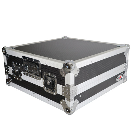 ProX XS-19MIXLT ATA-300 Style 10U 19" Rackmount Mixer Case, Silver on Black