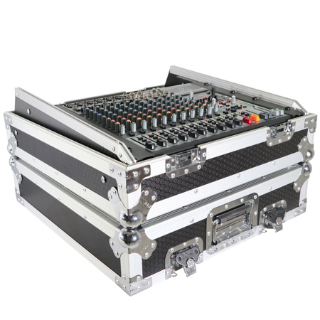 ProX XS-19MIXLT ATA-300 Style 10U 19" Rackmount Mixer Case, Silver on Black