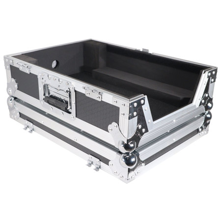ProX XS-M12 ATA-300 Style Gig Ready Flight Case, 12" DJ Mixer, Silver on Black