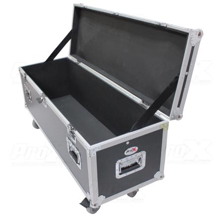 ProX XS-UTL10W Utility Case with 4x 4" Wheels, Silver on Black