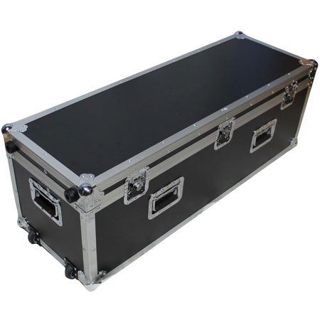 ProX XS-UTL7 48" Utility Flight Case with Low Profile Wheels, Silver on Black